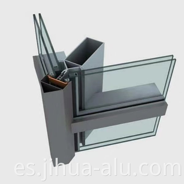 Aluminium Glass Curtain Walls Structure Parts